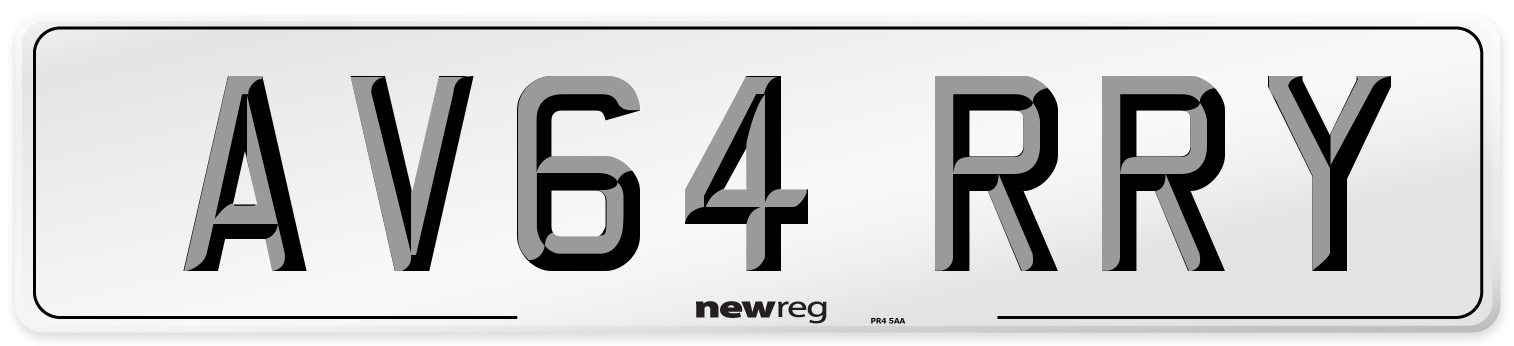 AV64 RRY Number Plate from New Reg